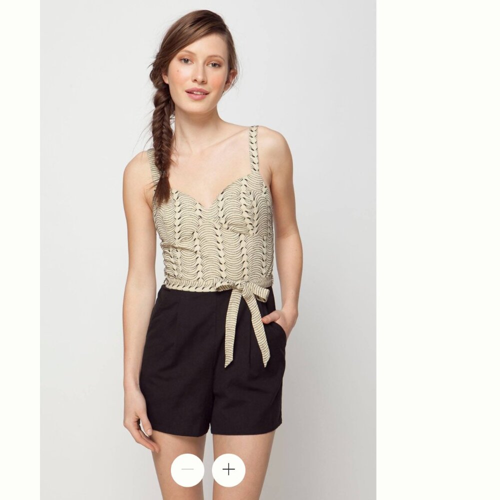 Anthropologie / Lilka Linen Banana Bunch Romper
